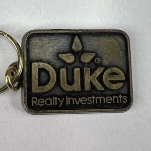Duke Realty Investments Vintage Keychain Keyring 2"